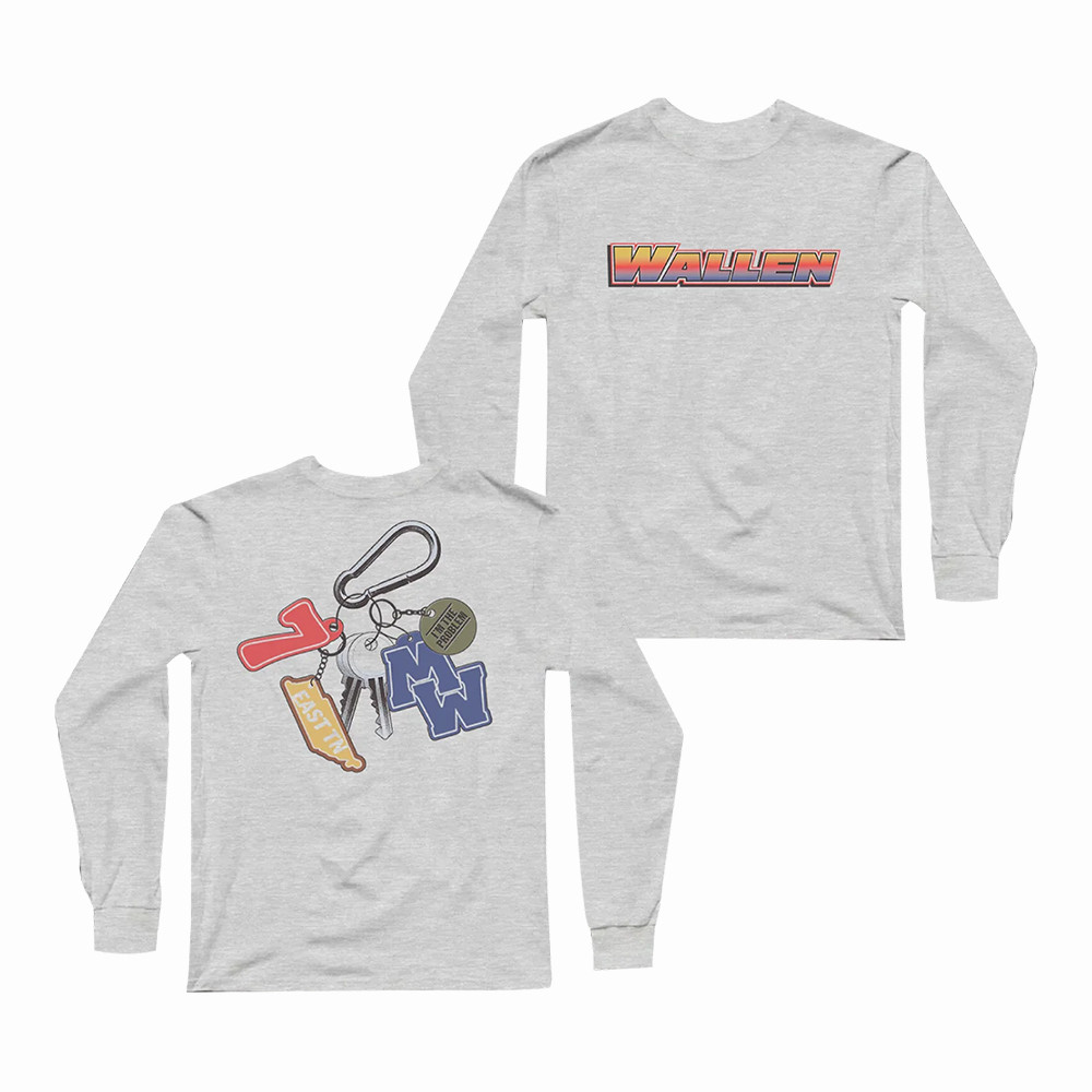 Morgan Wallen Merch Racing Keys Youth Long Sleeve Shirt Morgan Wallen Apparel Gift For Boyfriend