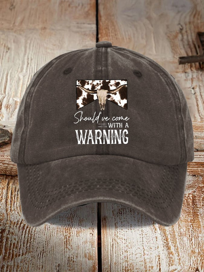 Morgan Wallen Merch Should've Come With A Warning Hat Horn Skull Graphic Cap Music Gifts