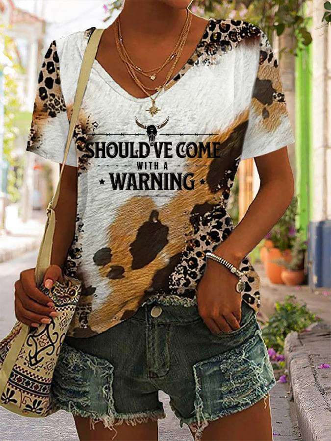 Morgan Wallen Merch Should've Come With A Warning V-Neck Shirt Morgan Wallen Clothing Line