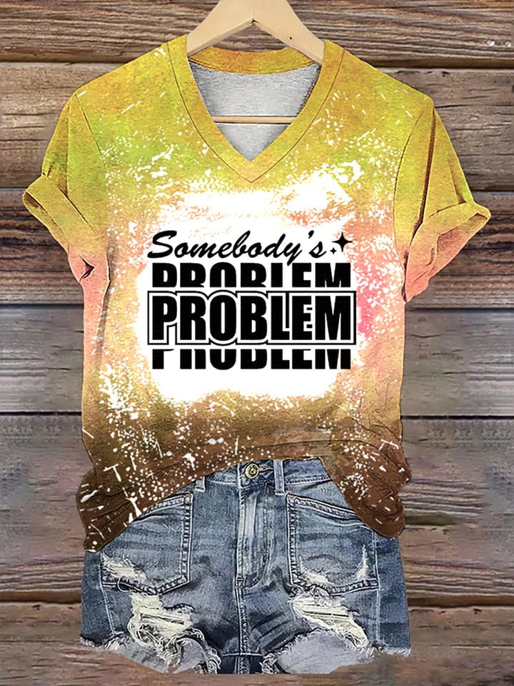 Morgan Wallen Merch Somebody's Problem V-Neck Shirt Music Clothes Gift Ideas For Her