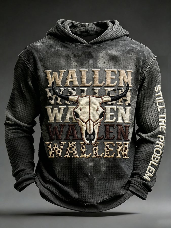 Morgan Wallen Merch Still The Problem Hoodie Horn Skull Hoodie Cool Gifts For Men