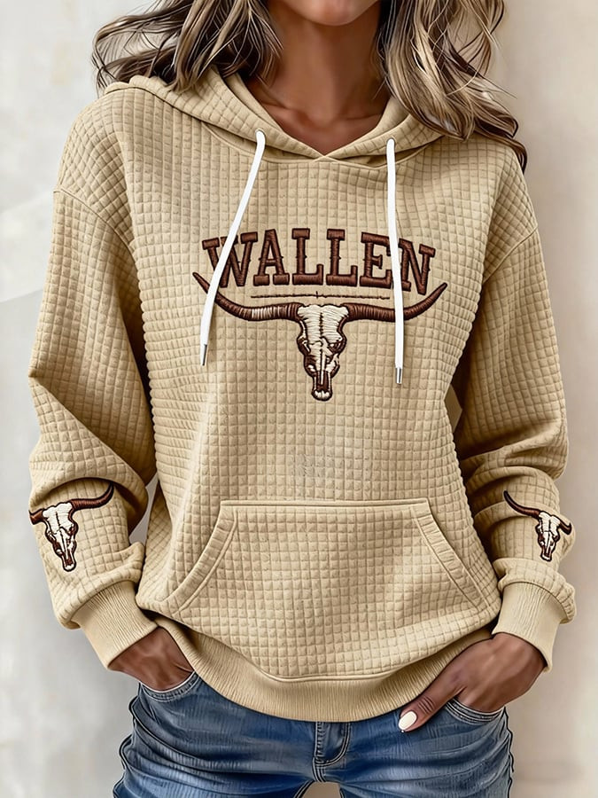 Morgan Wallen Merch Wallen Longhorn Bull Skill Hoodie Unique Gift Ideas For Wife