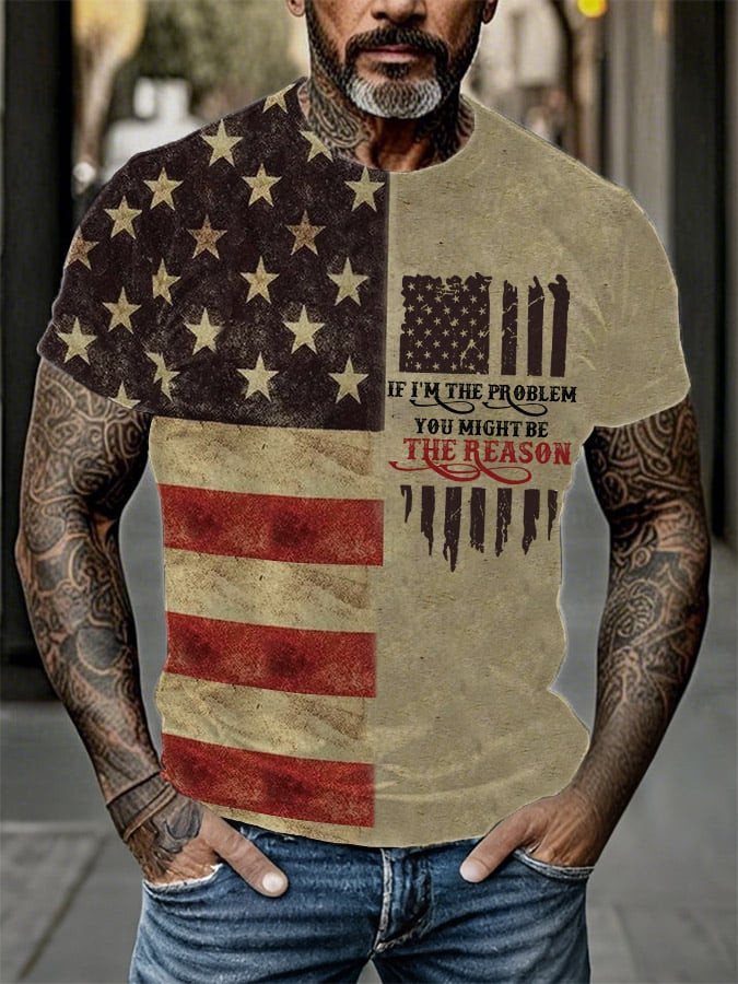 Morgan Wallen Merch You Might Be The Reason T-Shirt American Flag Clothes Gifts For Father
