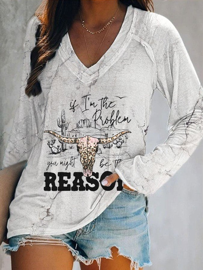 Morgan Wallen Merch You Might Be The Reason V-Neck Long Sleeve Music Apparel