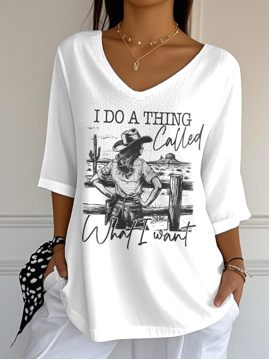 Morgan Wallen MerchI Do A Thing Called What I Want V-Neck Long Sleeve Fan Clothing