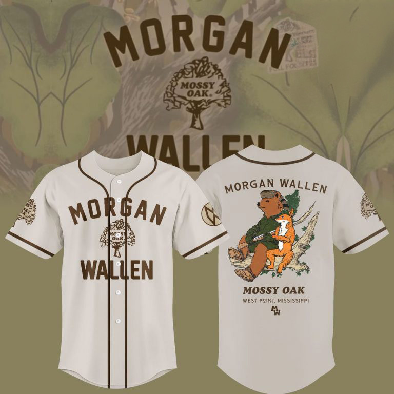 Morgan Wallen Mossy Oak Baseball Jersey 2025 Father'S Day Gifts Music Lover