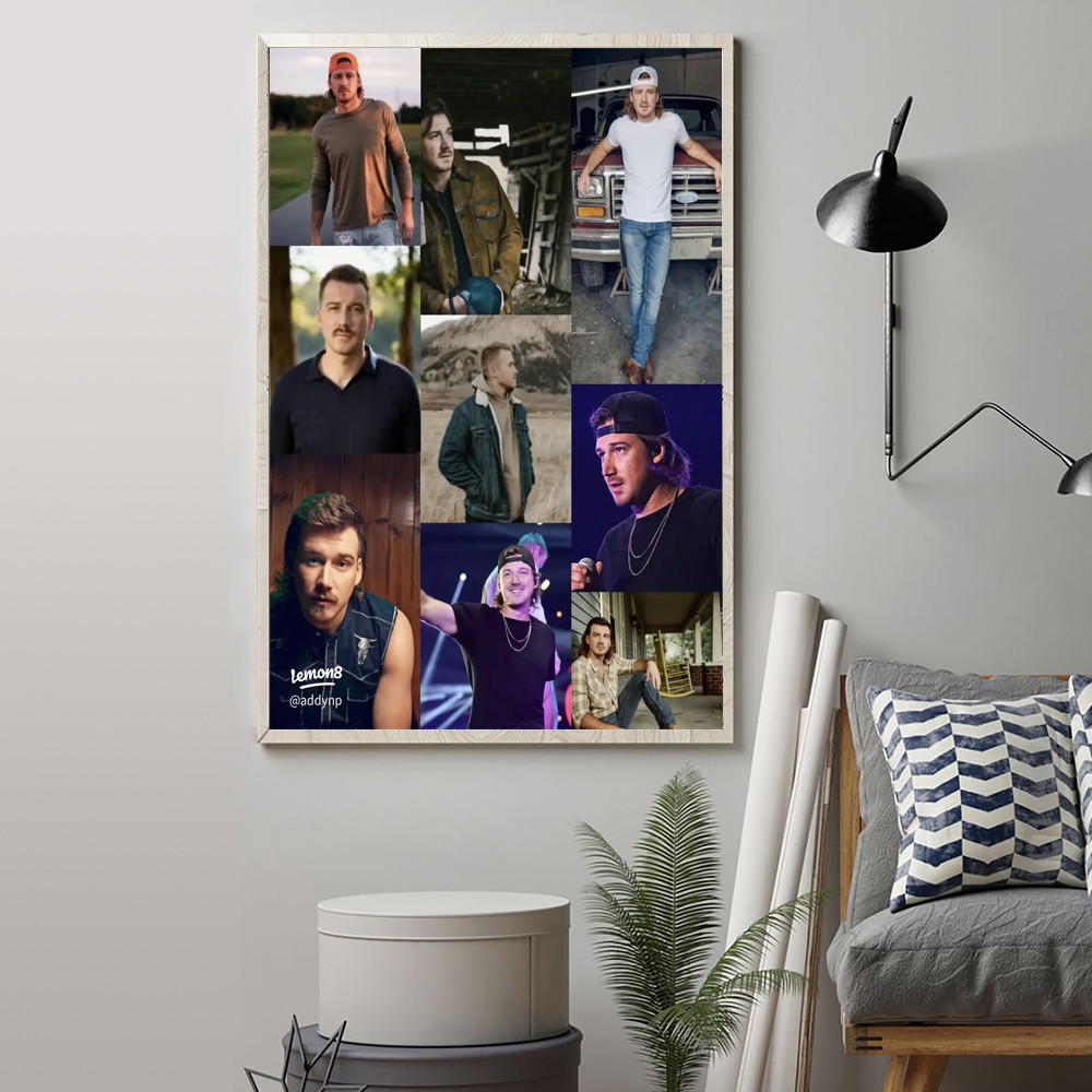 Morgan Wallen Photo Collage Poster Country Idol Fan Gift Wall Decor