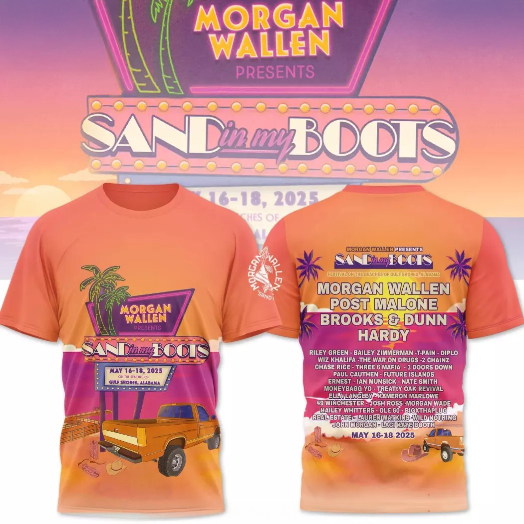 Morgan Wallen Sand In My Boots 3D T-Shirt Music Lover Gifts For Him