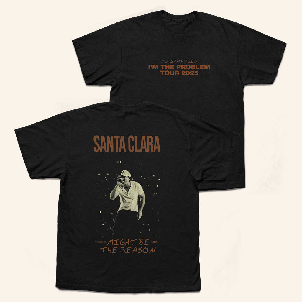 Morgan Wallen Santa Clara Merch Wallen I'm The Problem Tour T-Shirt White Fan Merch Morgan Wallen Santa Clara Merch Wallen I'm The Problem Tour T-Shirt White Fan Merch