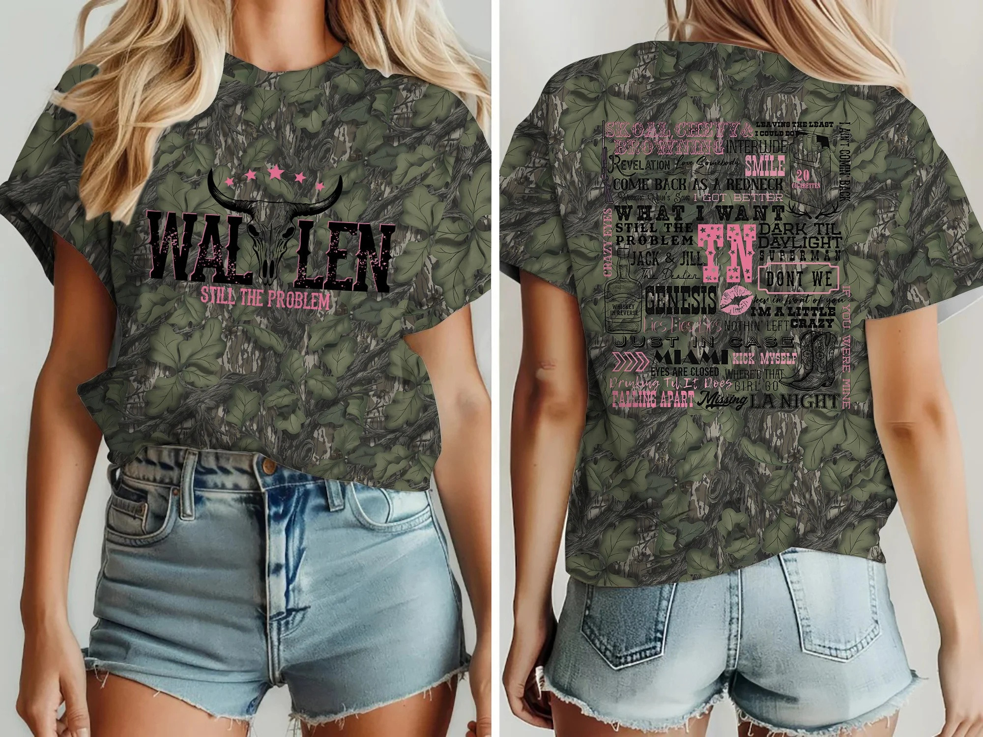 Morgan Wallen Still The Problem Camo T-Shirt Country Music Themed Graphic Shirt Fans Gifts