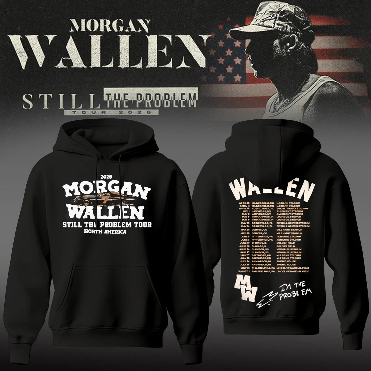 Morgan Wallen Still The Problem Hoodie Morgan Wallen 2026 Tour Merch Gifts For Fans