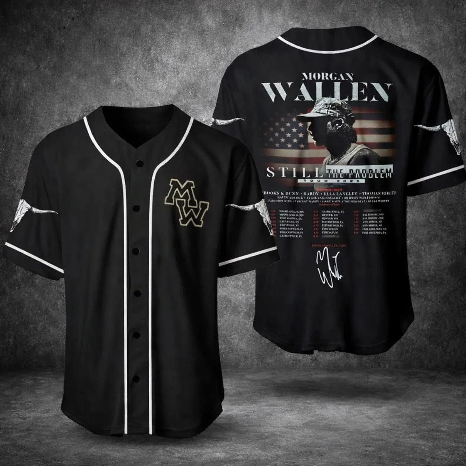 Morgan Wallen Still The Problem Tour 2026 Baseball Jersey Country Music Merch Gifts For Fans