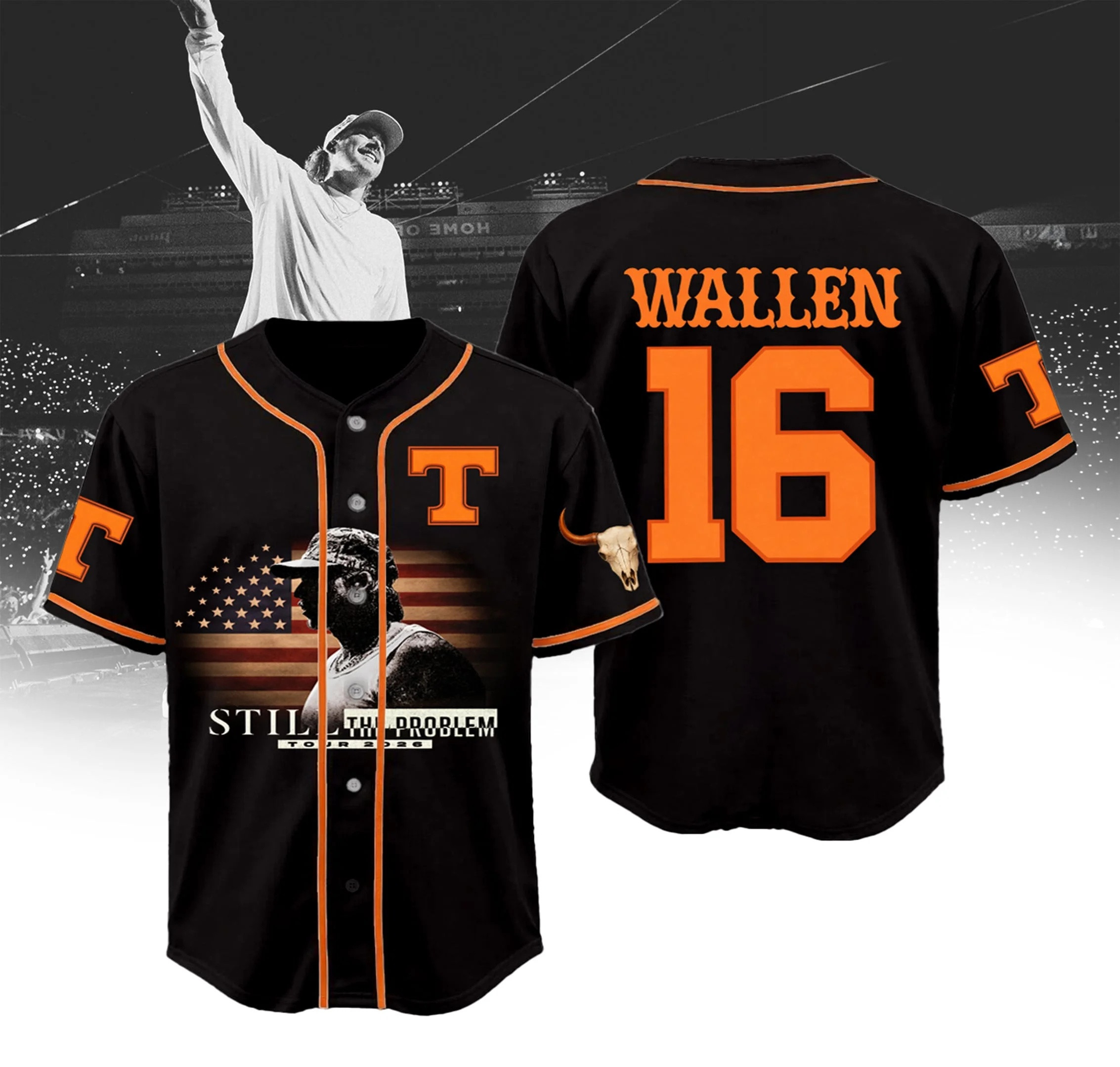 Morgan Wallen Still The Problem Tour 2026 Baseball Jersey Morgan Wallen Clothes Music Fans Gift Idea