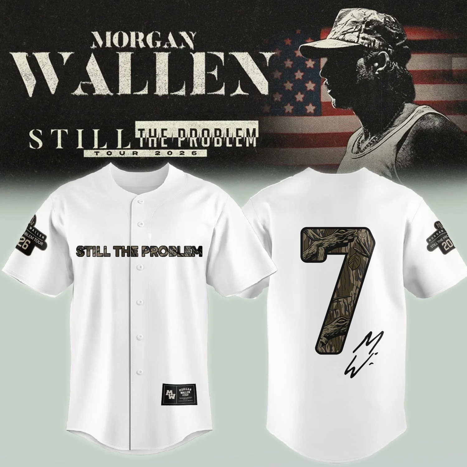 Morgan Wallen Still The Problem Tour 2026 Baseball Jersey Morgan Wallen Merch Gift Ideas