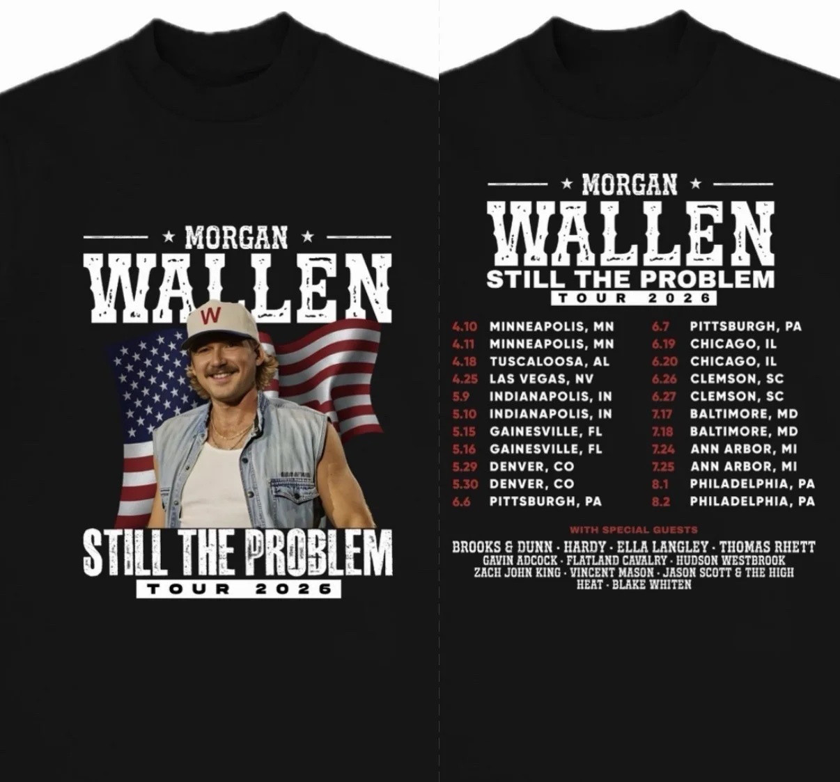 Morgan Wallen Still The Problem Tour 2026 T-Shirt Morgan Wallen Graphic Shirt Fans Gifts