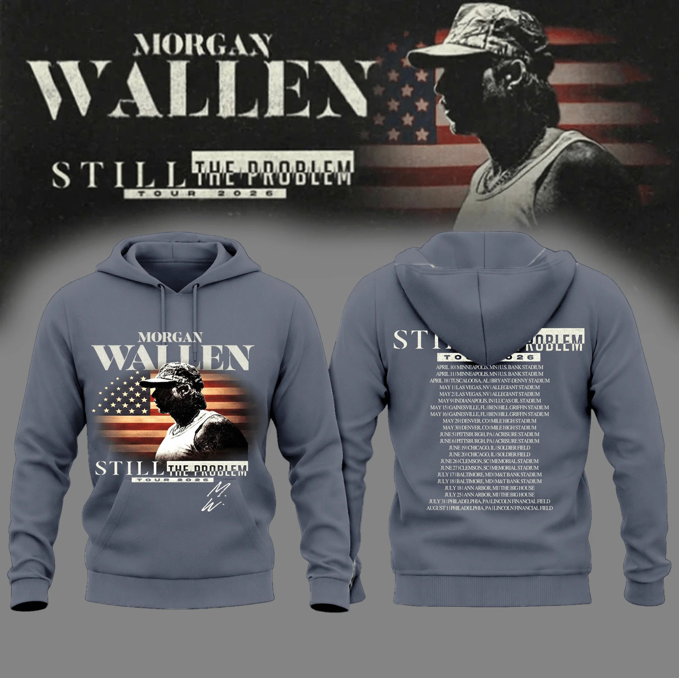 Morgan Wallen Tour 2026 Hoodie Still The Problem Merch Gifts For Country Music Fans