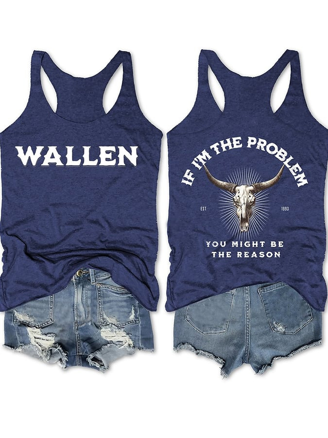 Morgan Wallen Tour 2026 Merch If I'm The Problem Tank Top Music Gift Ideas