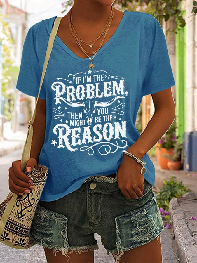 Morgan Wallen Tour 2026 Merch If I'm The Problem V-Neck Shirt Music Apparel Gift For Mom