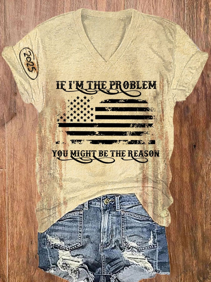 Morgan Wallen Tour 2026 Merch If I'm The Problem V-Neck Shirt Music Clothes Gift Ideas