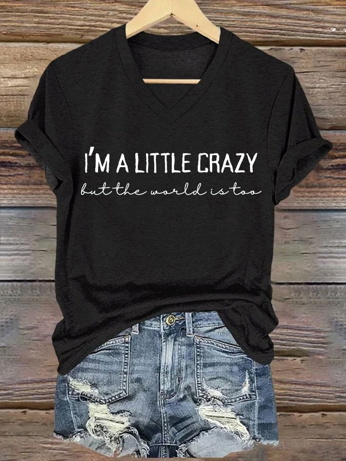 Morgan Wallen Tour 2026 Merch I'm A Little Crazy V-Neck Shirt Music Concert Shirt Gift For Her
