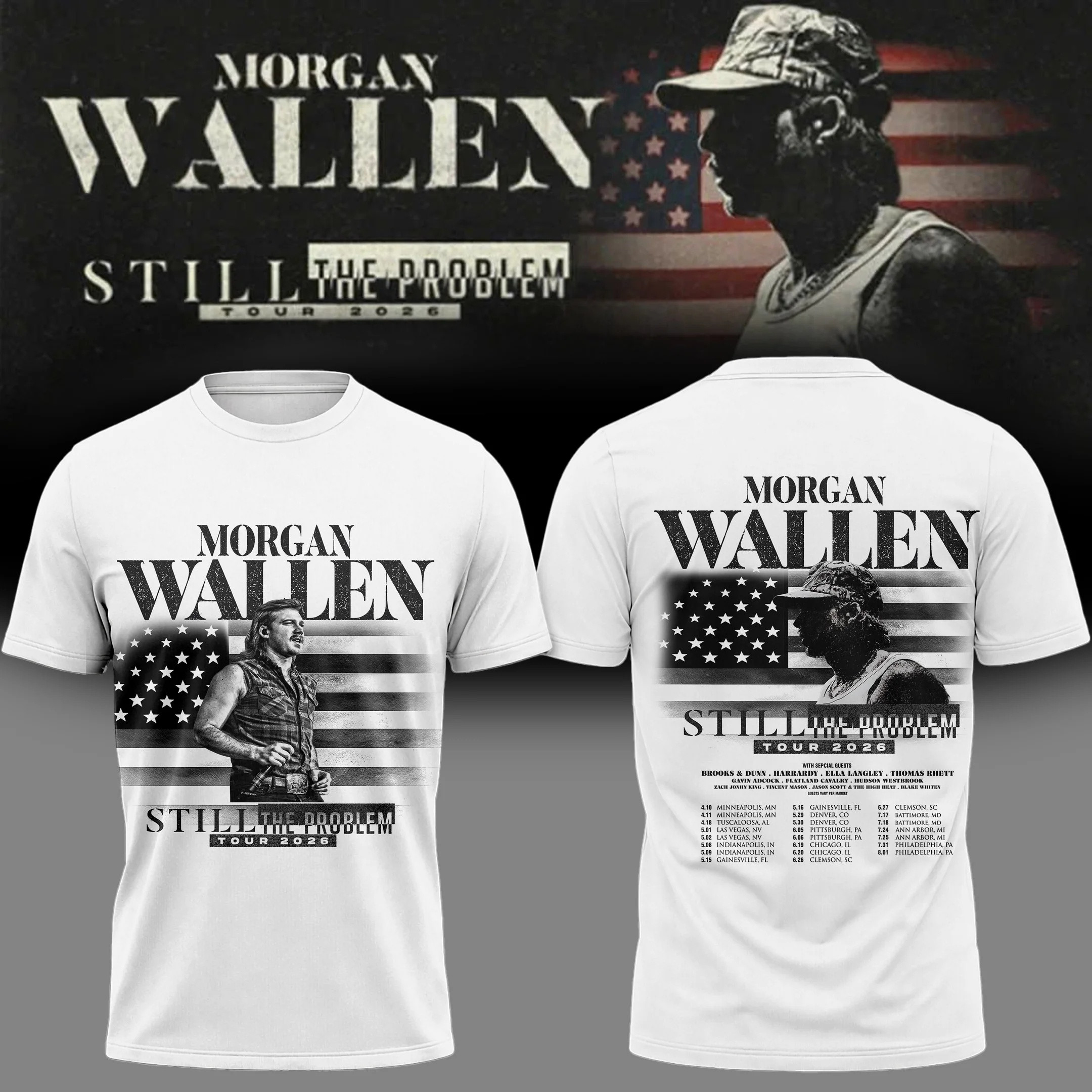 Morgan Wallen Tour 2026 T-Shirt Still The Problem Merch Gifts For Morgan Wallen Lovers