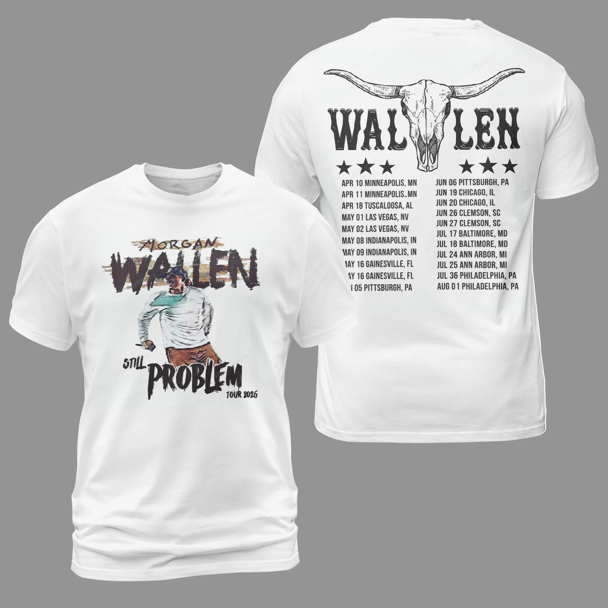 Morgan Wallen Tour 2026 T-Shirt Still The Problem Tour Graphic Shirt Gifts For Country Fans