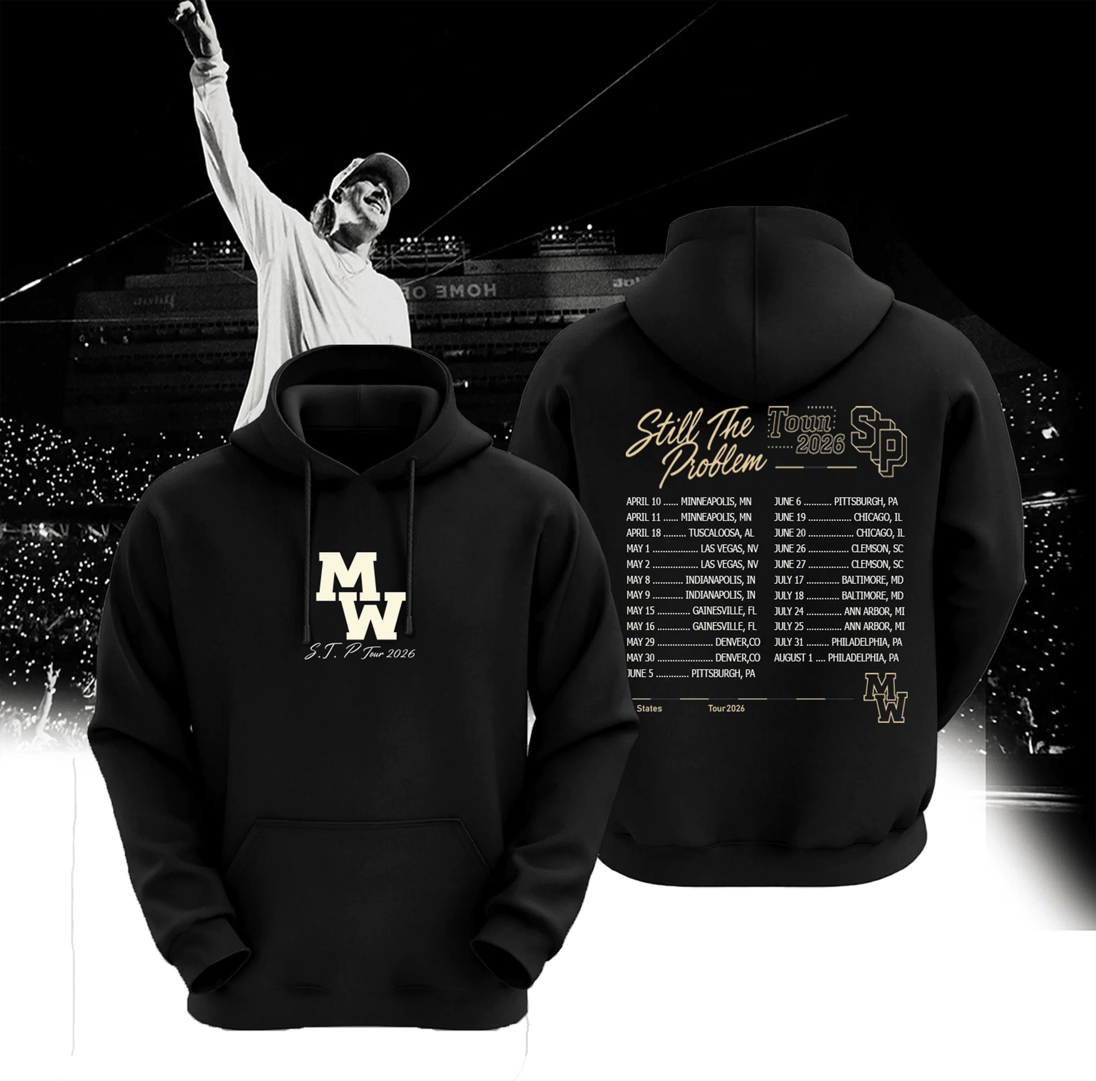Morgan Wallen Vintage Tour 2026 Hoodie Morgan Wallen Apparel Music Lover Presents