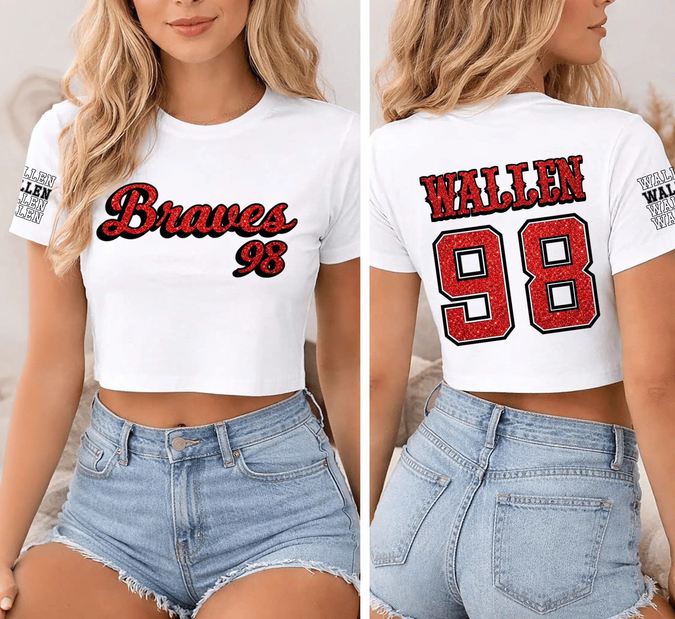 Morgan Wallen x Atlanta Braves Fan 2026 Crop Top Morgan Wallen 2026 Tour Merch Gift Ideas