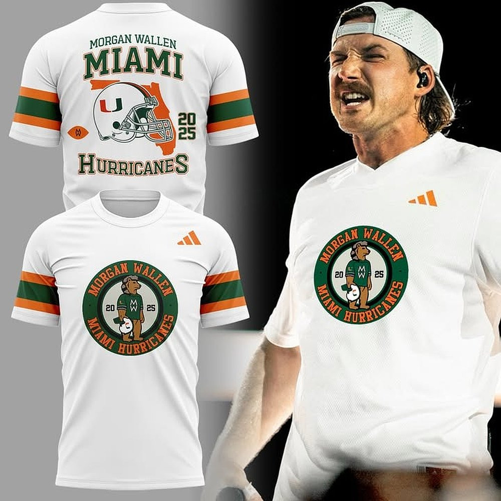 Morgan Wallen x Miami Hurricanes 2025 T-Shirt Perfect Gift For Football Fans