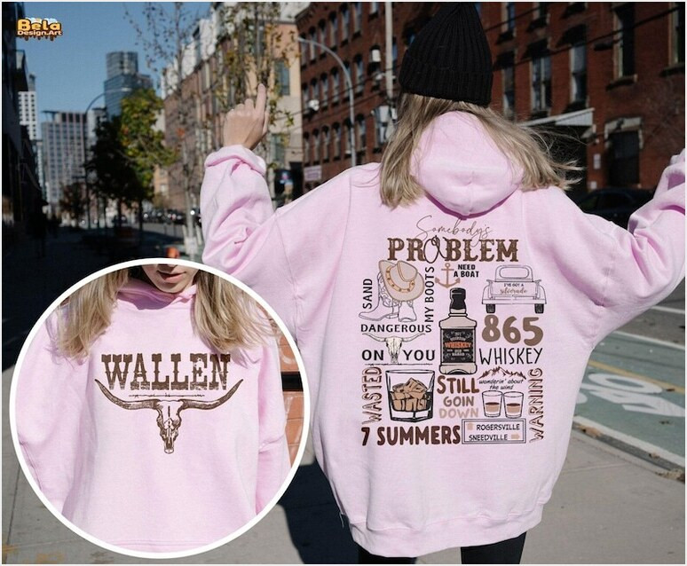 Morgan WallenS World Tour 2025 2 Side Cowboy Girl Hoodie Gifts For Sister Merch Clothing