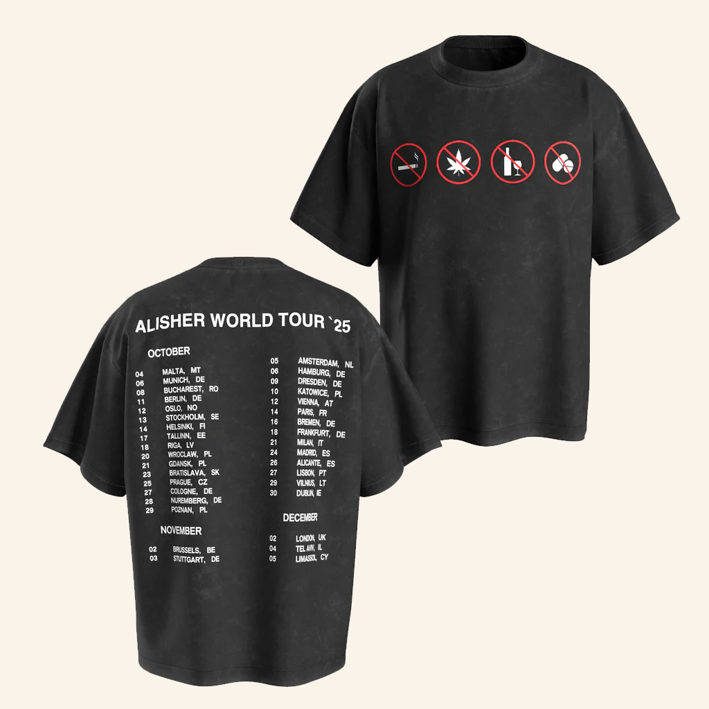 Morgenshtern Merch No Drugs T-Shirt Alisher World Tour Shirt Gifts For Rapper Fans