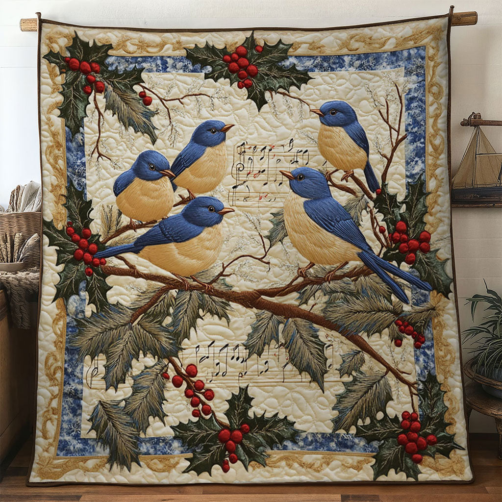 Morning Bluebird Quilt Unique Quilt Blanket Gift for Special Occasions