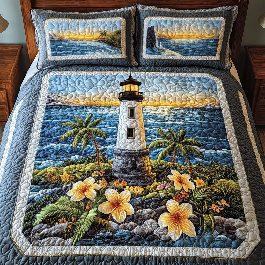 Morning Glow Quilted Bedding Set Holiday Duvet Covers Best Lighthouse Gift Items