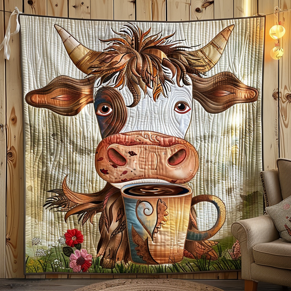 Morning Moo Quilted Blanket Gift Ideas For Cow Lovers