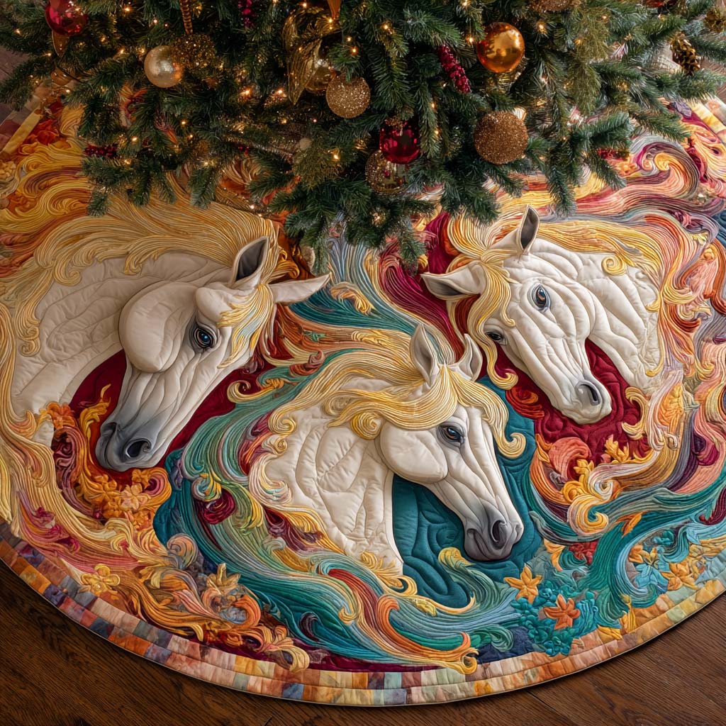 Morning Radiance Quilted Tree Skirt Soft and Durable Quilted Tree Skirt for Every Home