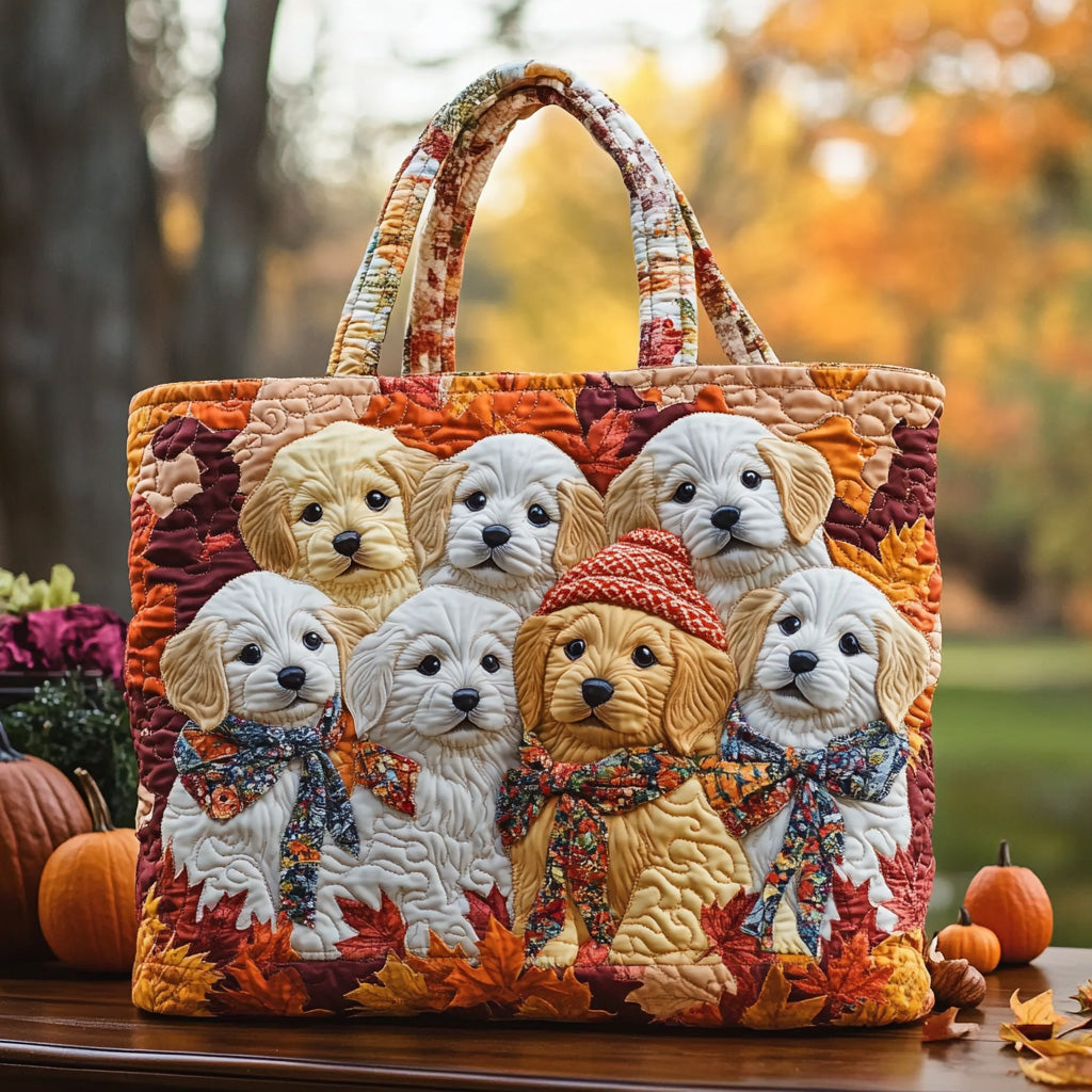 Morning Smile Quilted Tote Bag Great Gifts For Dog Lovers