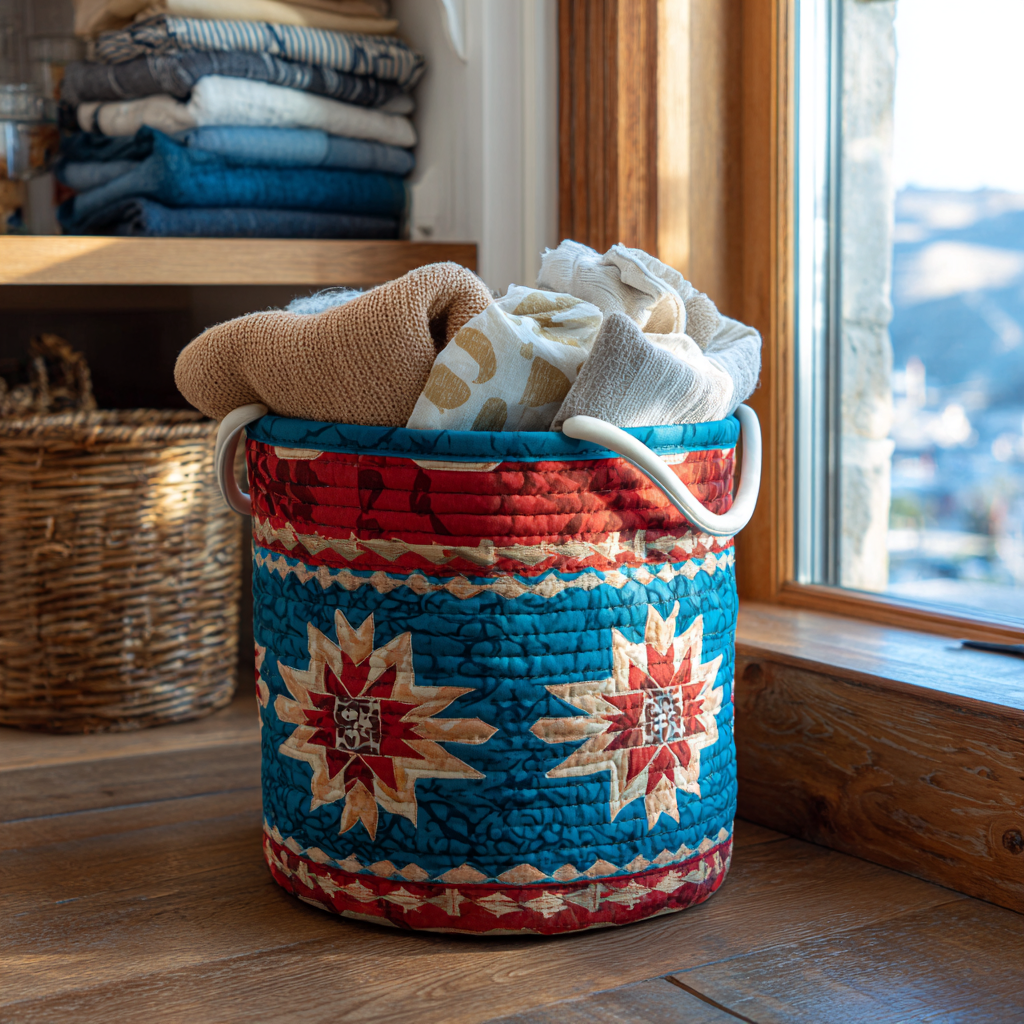 Morning Star Quilted Laundry Basket Valentine's Day Merch Gift