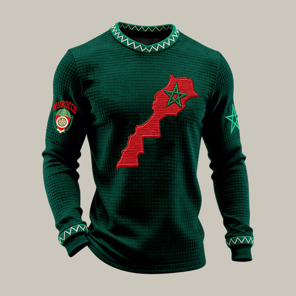 Morocco 2026 FIFA World Cup Long Sleeve Shirt Soccer Apparel Cool Gift For Dad