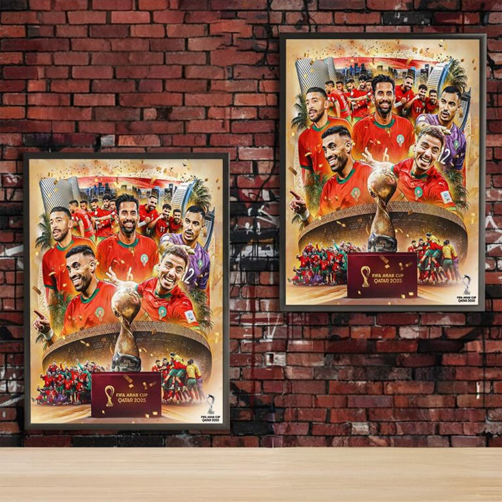 Morocco Are The FIFA Arab Cup Champions Poster Home Decor Gifts For Soccer Fans