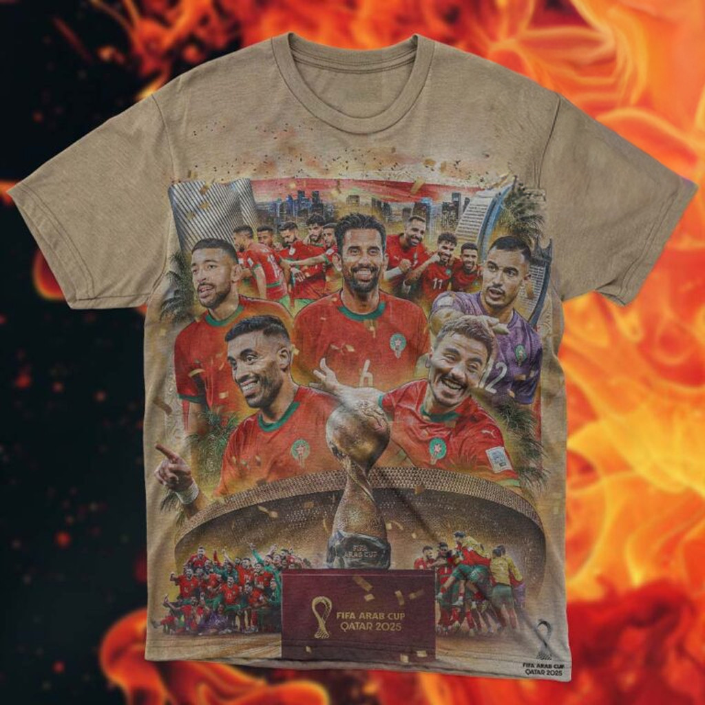 Morocco Are The FIFA Arab Cup Champions T-Shirt Fan Merch Gifts Ideas For Husband