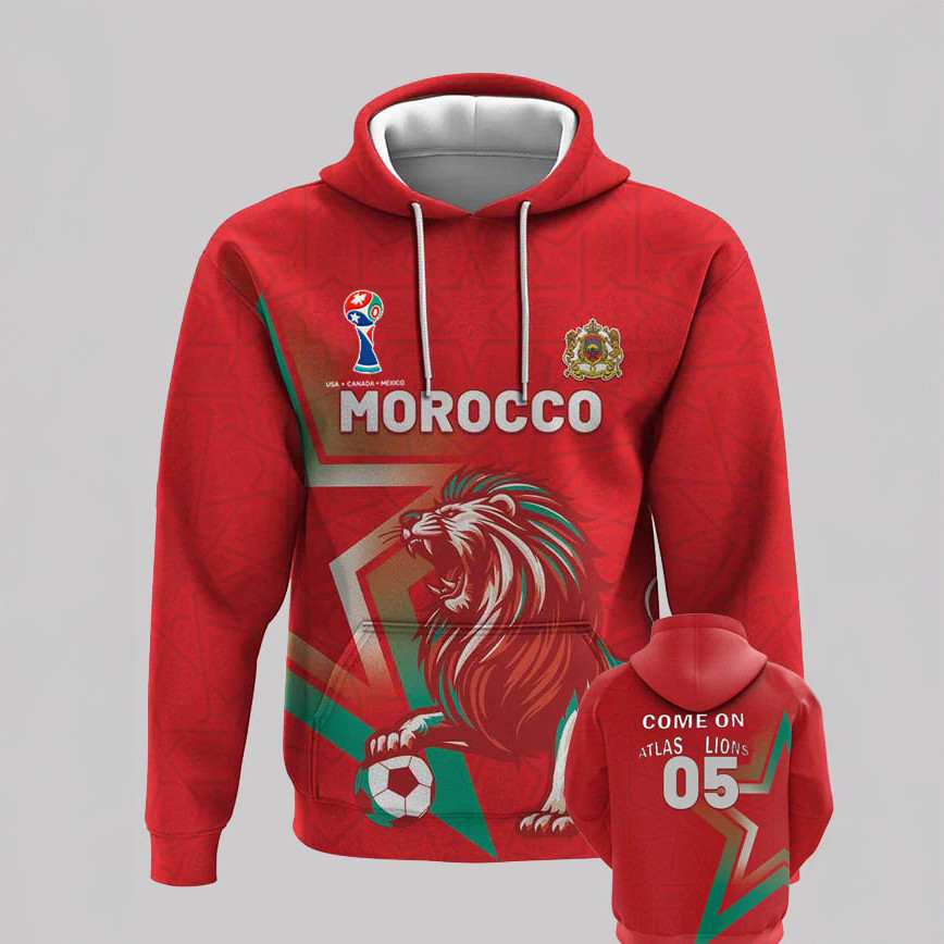 Morocco Atlas Lions FIFA Club World Cup Bracket Hoodie Soccer Apparel Game Day Gear