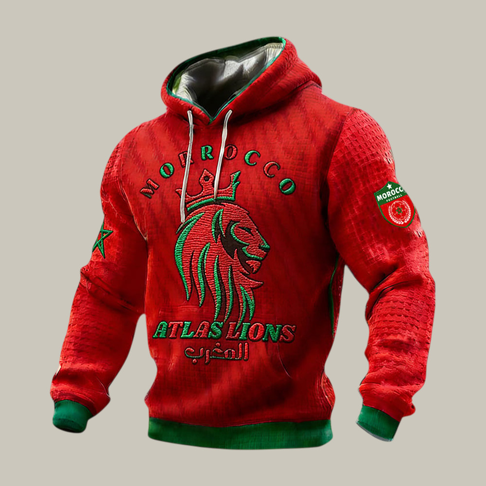 Morocco FIFA World Cup 2026 Hoodie Morocco National Soccer Team Apparel Fan Gear