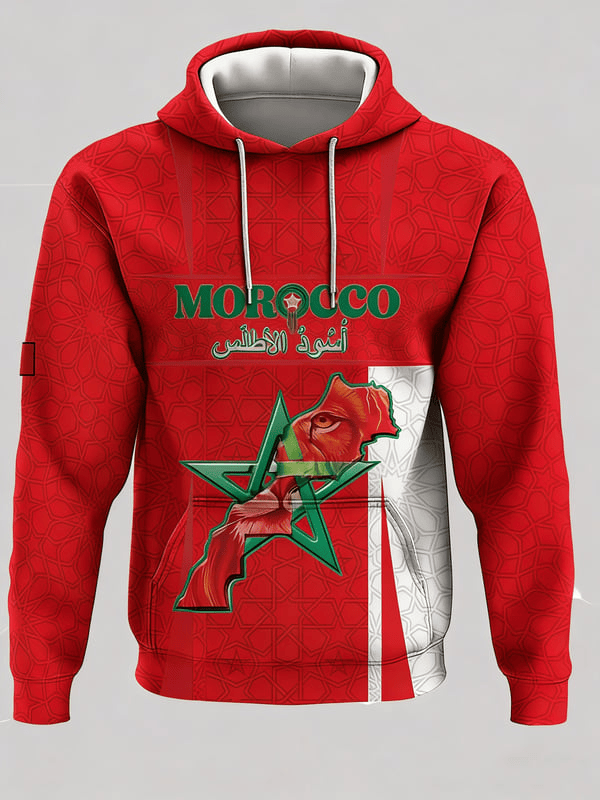 Morocco Football World Cup 2026 Hoodie Game Day Clothing Football Fan Gifts For Men Morocco Football World Cup 2026 Hoodie Game Day Clothing Football Fan Gifts For Men