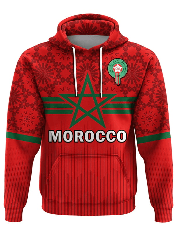 Morocco Football World Cup 2026 Hoodie Men's Game Day Clothing Gifts For Football Fans Morocco Football World Cup 2026 Hoodie Men's Game Day Clothing Gifts For Football Fans