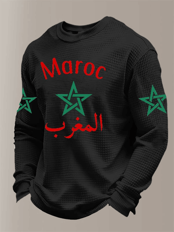 Morocco Football World Cup 2026 Long Sleeve Shirt For Men Gifts For Football Lovers