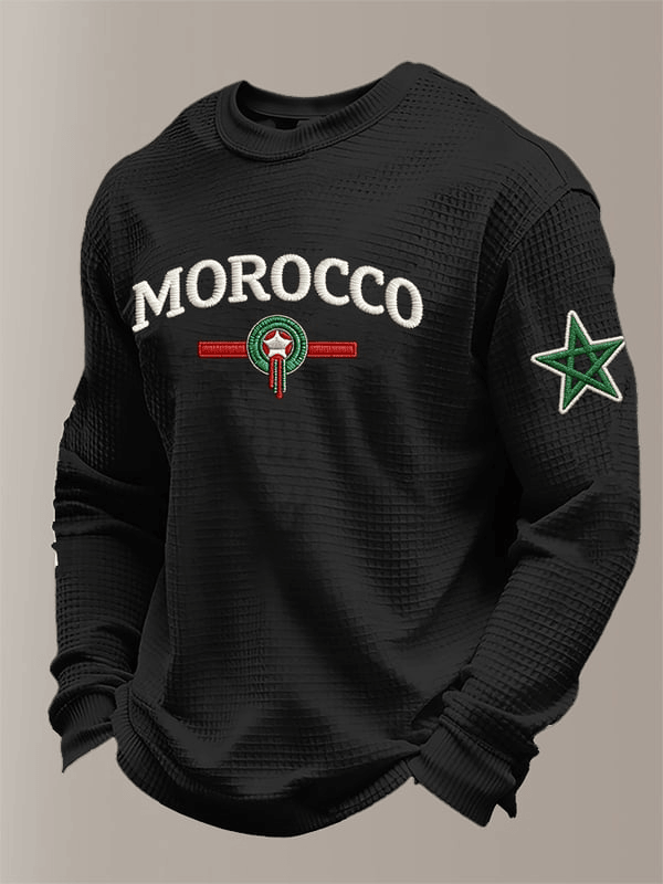 Morocco Football World Cup 2026 Long Sleeve Shirt Game Day Apparel Gifts For Boyfriend
