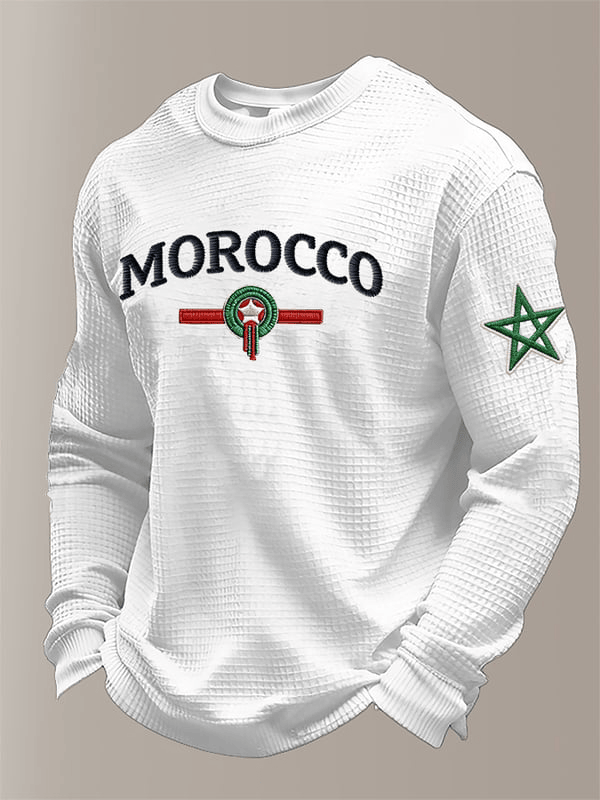 Morocco Football World Cup 2026 Long Sleeve Shirt Game Day Clothes Football Fan Gifts For Men