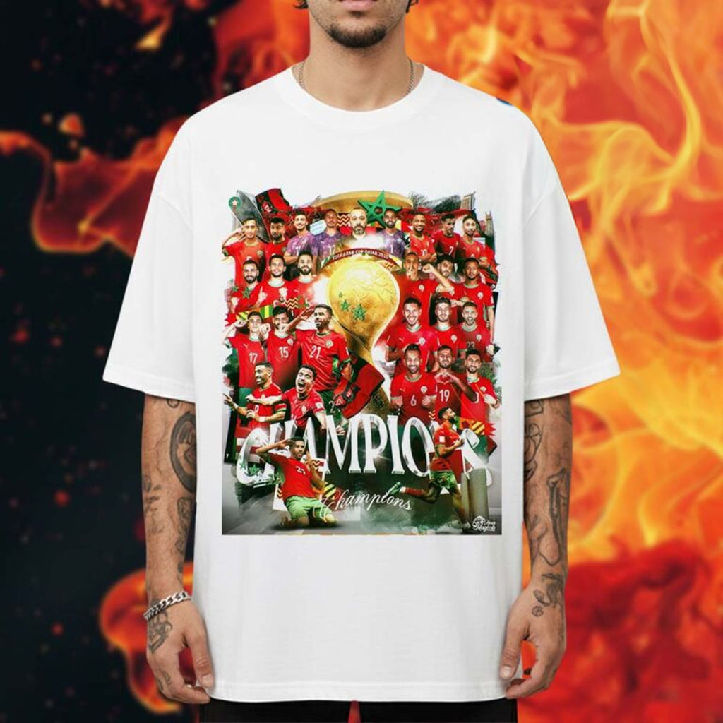 Morocco Have Been Crowned FIFA Arab Cup Champions T-Shirt Fan Merch Gifts Ideas For Brothers