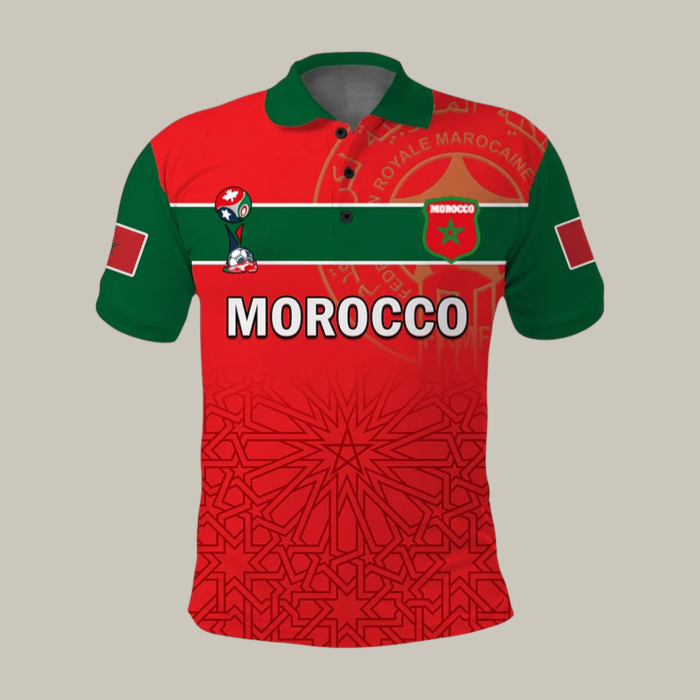 Morocco Soccer Team Polo Shirt FIFA World Cup 2026 Clothes Present Idea For Husband