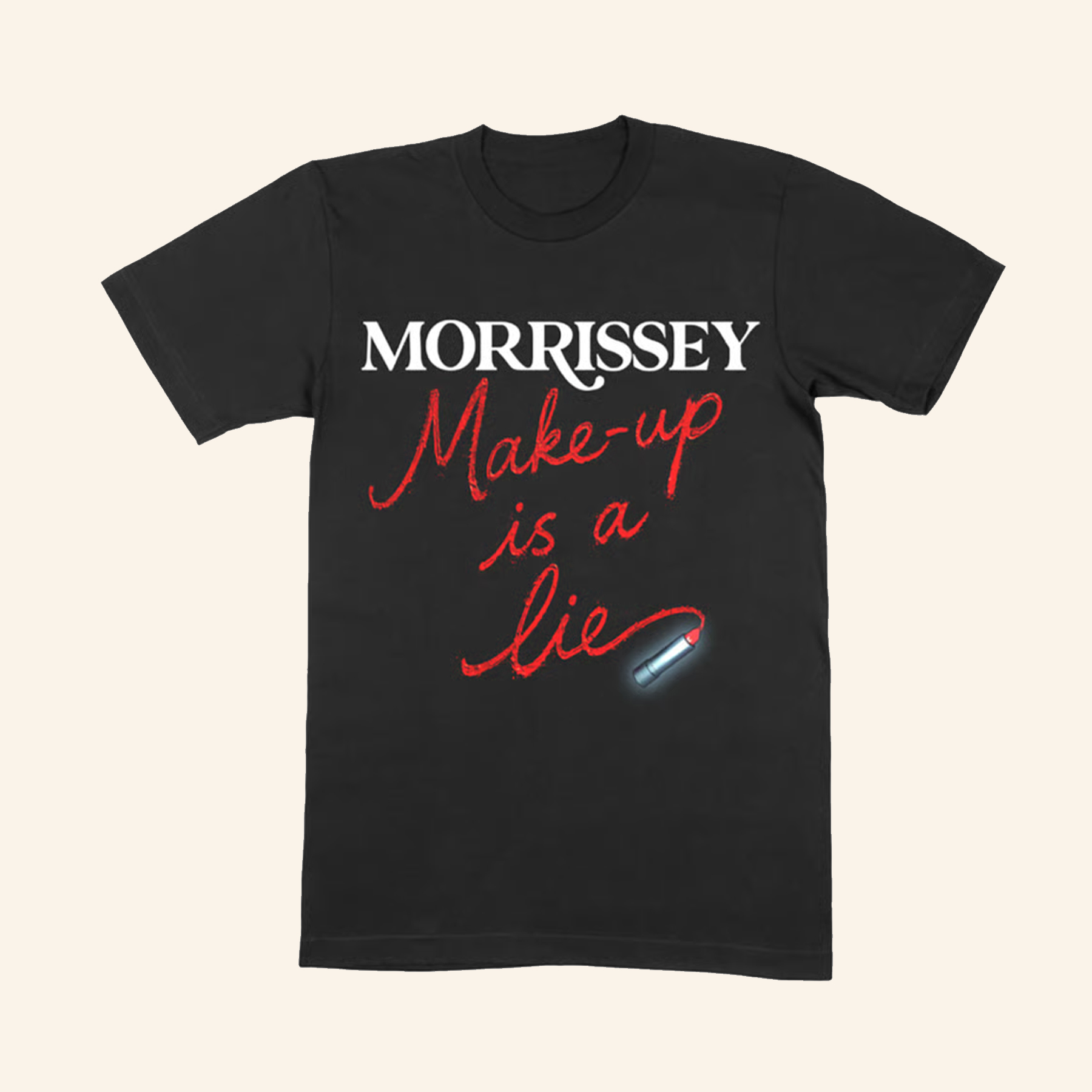 Morrissey Merch Make Up Is A Lie Lipstick T-Shirt Morrissey Shirt Gifts For Son
